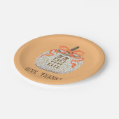 感謝祭チ与えノイセリー·パンプキン ペーパープレート (アングル)