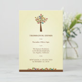 感謝祭ツリーディナーパーティー招待状 招待状 (スタンド正面)