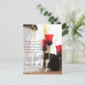 感謝祭テーブルの水色 招待状 (スタンド正面)