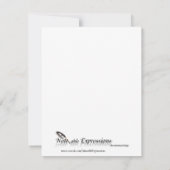 感謝祭テーブルの水色 招待状 (裏面)