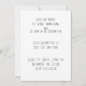 感謝祭テーブルゲスト招待状 招待状 (裏面)