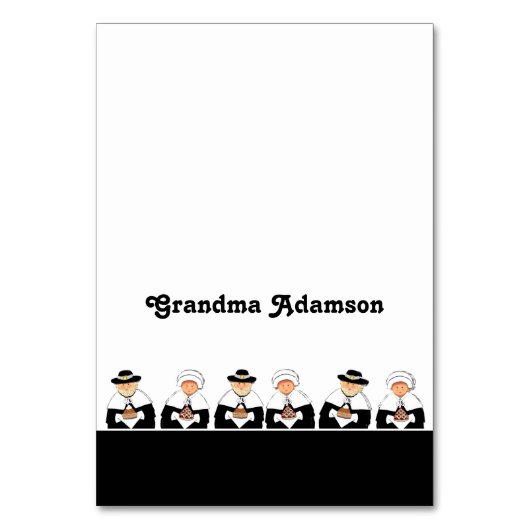 感謝祭テーブル座席表 テーブルナンバー (正面)