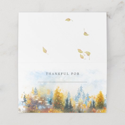 感謝祭テーブル座席表 プレイスカード (外部開封)