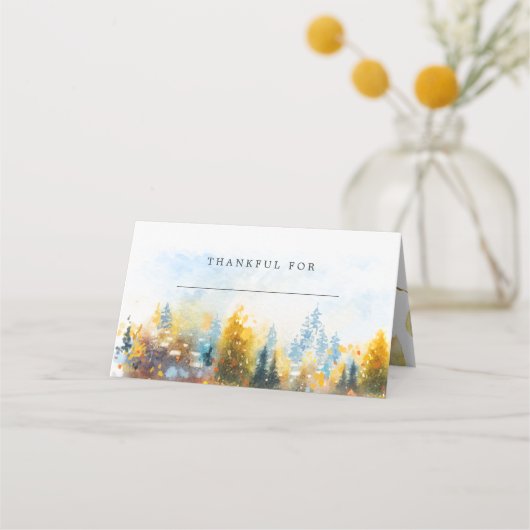 感謝祭テーブル座席表 プレイスカード (正面)