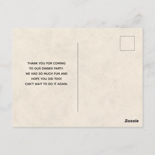 感謝祭テーブル豊作ありがとう ポストカード (裏面)