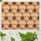 感謝祭テーマのキッチンタオル(日焼け) キッチンタオル (折り畳み)