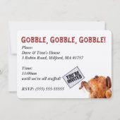 感謝祭デおもしろいイ招待状 招待状 (裏面)