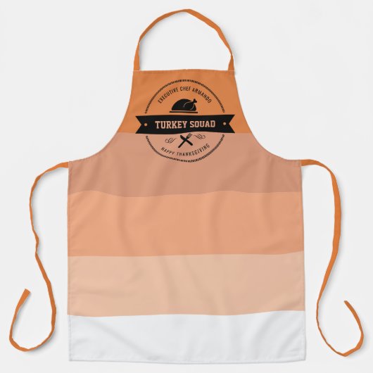感謝祭ディナおもしろいーパーソナライズされたク エプロン (正面)