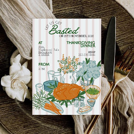 感謝祭ディナーのご招待 - Let's Get Basted シーズンカード