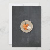 感謝祭ディナーのための手作りチョーク招待状 招待状 (裏面)