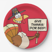 感謝祭ディナーのトルコの代案 ペーパープレート (正面)