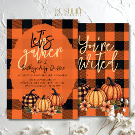 感謝祭ディナーを集めよう秋収穫 招待状