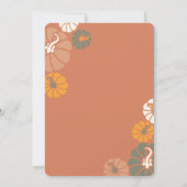 感謝祭ディナーアーチ秋テラコッタパンプキンス 招待状 (裏面)