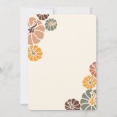 感謝祭ディナーアーチ秋テラコッタパンプキンス 招待状 (裏面)