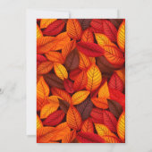 感謝祭ディナーウォーターカラーターキー、カボチャ 招待状 (裏面)