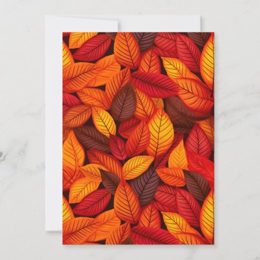 感謝祭ディナーウォーターカラーターキー、カボチャ 招待状 (裏面)