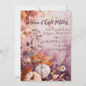 感謝祭ディナーウォーターカラーパンプキンス招待状 招待状 (裏面)