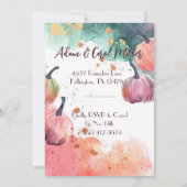 感謝祭ディナーウォーターカラーパンプキン招待状 招待状 (裏面)