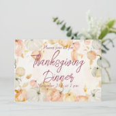 感謝祭ディナーウォーターカラーパンプキン招待状 招待状 (スタンド正面)