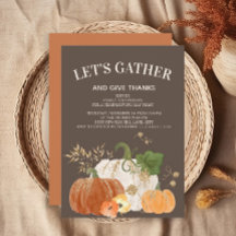 感謝祭ディナーオレンジホワイトパンプキンズブラウン