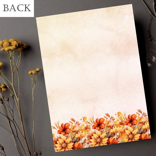 感謝祭ディナーオレンジ色の花秋ヴィンテージ 招待状