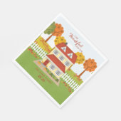 感謝祭ディナーオープンハウス スタンダードランチョンナプキン (角)