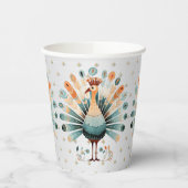 感謝祭ディナーカラフルターキーゴールデンスターズ 紙コップ (左)