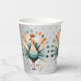 感謝祭ディナーカラフルターキーゴールデンスターズ 紙コップ