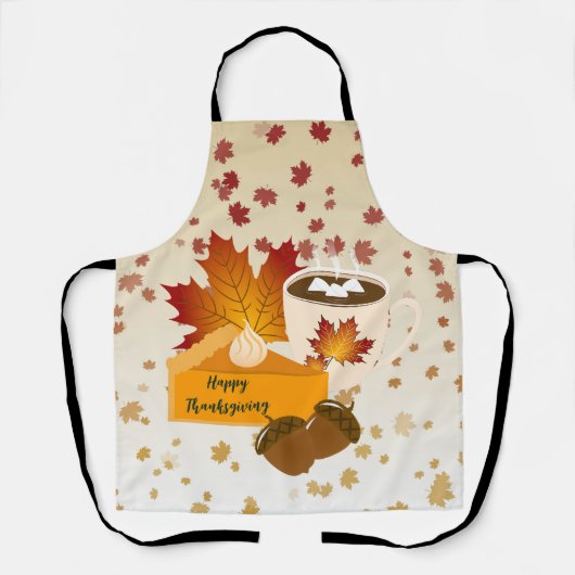 感謝祭ディナーキュイジーカボンプキンパイホットココア エプロン (正面)