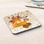 感謝祭ディナーキュイジーカボンプキンパイホットココア コースター (左側)