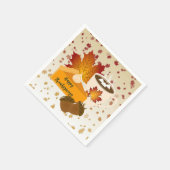 感謝祭ディナーキュイジーカボンプキンパイホットココア スタンダードカクテルナプキン (角)