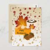 感謝祭ディナーキュイジーカボンプキンパイホットココア ポストカード (正面/裏面)