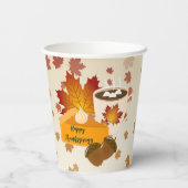 感謝祭ディナーキュイジーカボンプキンパイホットココア 紙コップ (裏面)