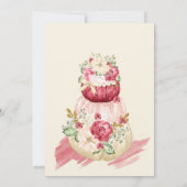 感謝祭ディナークランベリーアイボリー金ゴールド 招待状 (裏面)