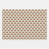 感謝祭ディナークランベリーターキーパンプキンパイ ラッピングペーパーシート (正面)