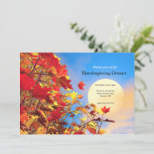 感謝祭ディナーサンと秋ツリー 招待状 (スタンド正面)