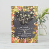 感謝祭ディナーターキーパンプキンス&紅葉 招待状 (スタンド正面)