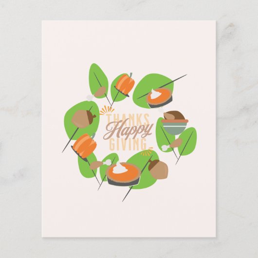 感謝祭ディナーターキーパンプキン秋緑 チラシ (正面)