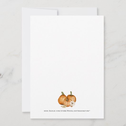 感謝祭ディナーテーブルギャザリング 招待状 (裏面)