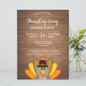 感謝祭ディナートルコウッド招待状カード 招待状 (スタンド正面)