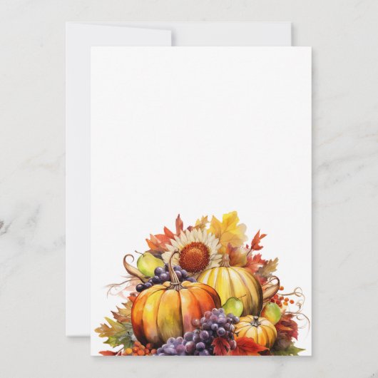 感謝祭ディナートルコ秋シモダンック 招待状 (裏面)