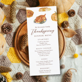 感謝祭ディナートルコ&パイウォーター素朴カラー メニュー