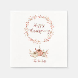 感謝祭ディナーナプキンパンプキンスパイス スタンダードカクテルナプキン