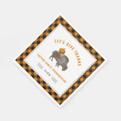 感謝祭ディナーバッファローバイソンパンプキンプレイド スタンダードランチョンナプキン (角)