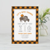 感謝祭ディナーバッファローバイソンパンプキンプレイド 招待状 (スタンド正面)
