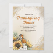 感謝祭ディナーバーズサンフラワーズ秋秋 招待状 (正面)
