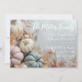 感謝祭ディナーパステルパンプキンス招待状 招待状 (裏面)