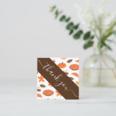 感謝祭ディナーパターンありがとうソーシャルメディア スクエア名刺 (スタンド正面)