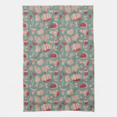 感謝祭ディナーパターンキッチンタオル キッチンタオル (縦)