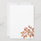 感謝祭ディナーパンプキンと紅葉 招待状 (裏面)